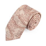 Peluche The Alluring Beige Microfiber Necktie For Men