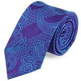 Peluche The Teal Floweret Microfiber Necktie For Men