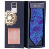 Peluche The Teal Floweret Microfiber Necktie For Men