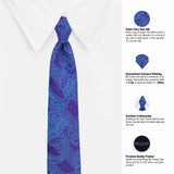 Peluche The Teal Floweret Microfiber Necktie For Men