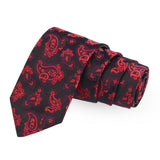 The Red Allure Black Colored Microfiber Necktie For Men | Genuine Branded Product  from Peluche.in