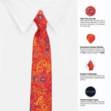 Peluche The Orange Fiesta Microfiber Necktie For Men