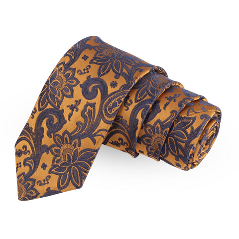 The Woodlot Copse Brown Colored Microfiber Necktie For Men | Genuine Branded Product  from Peluche.in