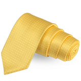 The Craven Curve Yellow Colored Microfiber Necktie For Men | Genuine Branded Product  from Peluche.in