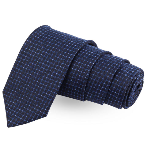 Atomic Circle Blue Colored Microfiber Necktie For Men | Genuine Branded Product  from Peluche.in