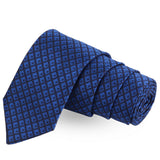 On Point Check Blue Colored Microfiber Necktie For Men | Genuine Branded Product  from Peluche.in