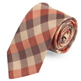 Peluche The Striped Check Microfiber Necktie For Men