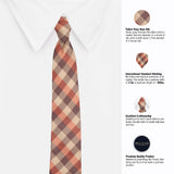 Peluche The Striped Check Microfiber Necktie For Men