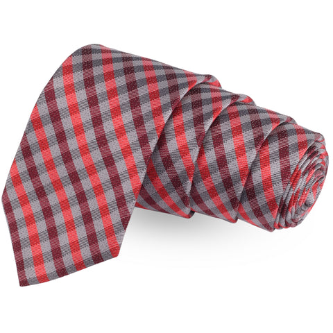 The Harlequin  Red Colored Microfiber Necktie For Men | Genuine Branded Product  from Peluche.in