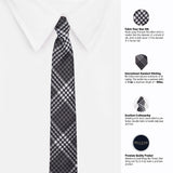 Peluche The Little Checks Microfiber Necktie For Men