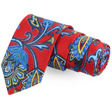 The Floret Melee Red Colored Microfiber Necktie For Men | Genuine Branded Product  from Peluche.in
