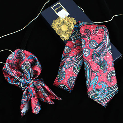 Neck Tie and Pocket Square Set for Men
