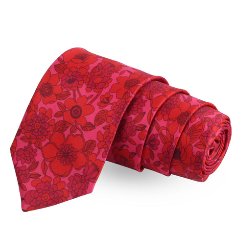 The Alluring Bud Red Colored Microfiber Necktie For Men | Genuine Branded Product  from Peluche.in