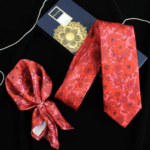 Neck Tie and Pocket Square Set for Men