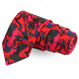 The Austistic Gaze Red Colored Microfiber Necktie For Men | Genuine Branded Product  from Peluche.in