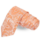 The Beauteous Brew Orange Colored Microfiber Necktie For Men | Genuine Branded Product  from Peluche.in