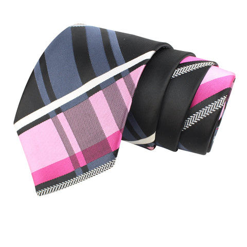 Peluche Wide Checkered Necktie For Men