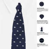 Peluche Wild Lion Navy Blue Neck Tie For Men