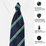 Peluche Gracious Striped Navy Blue Neck Tie For Men