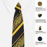 Peluche Priceless Divine Striped Golden Neck Tie For Men