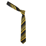 Peluche Priceless Divine Striped Golden Neck Tie For Men