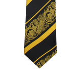 Peluche Priceless Divine Striped Golden Neck Tie For Men