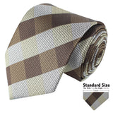 Peluche Sassy Checkered Brown Neck Tie For Men