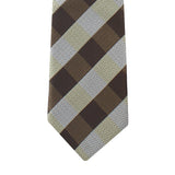 Peluche Sassy Checkered Brown Neck Tie For Men