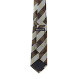 Peluche Sassy Checkered Brown Neck Tie For Men