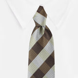 Peluche Sassy Checkered Brown Neck Tie For Men
