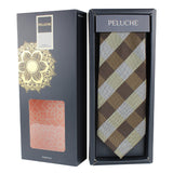 Peluche Sassy Checkered Neck Tie & Pocket Square Set for Men