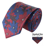 Peluche Mesmerizing Floral Blue Neck Tie For Men