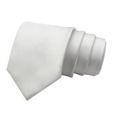 Peluche Refined Coral White Neck Tie For Men