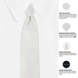 Peluche Refined Coral White Neck Tie For Men