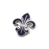 Peluche Beautifully Crafted Orchid Dark Blue, Silver Lapel Pin Lapel Pin