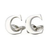 Peluche Silver Coloured Alphabet Cufflink (Letter C)