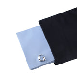Peluche Silver Coloured Alphabet Cufflink (Letter G)