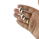 Peluche Silver Coloured Alphabet Cufflink (Letter G)