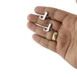 Peluche Silver Coloured Alphabet Cufflink (Letter J)