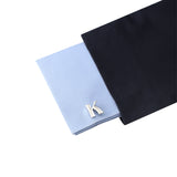 Peluche Silver Coloured Alphabet Cufflink (Letter K)