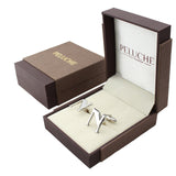 Peluche Silver Coloured Alphabet Cufflink (Letter N)