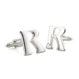 Peluche Silver Coloured Alphabet Cufflink (Letter R)