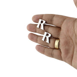 Peluche Silver Coloured Alphabet Cufflink (Letter R)