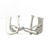 Peluche Silver Coloured Alphabet Cufflink (Letter U)