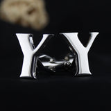 Peluche Silver Coloured Alphabet Cufflink (Letter Y)