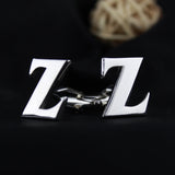 Peluche Silver Coloured Alphabet Cufflink (Letter Z)