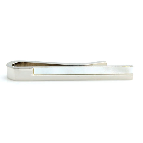 Peluche Sophisticated - MOP - Super Sleek - Tie Pin Brass, Natural Certified Stone, White Mother of Pearl (MOP)