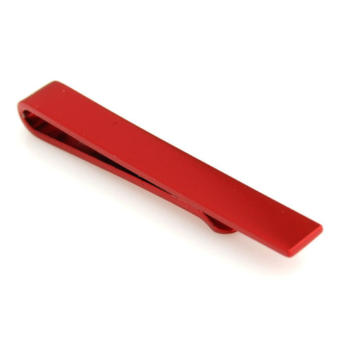 Peluche Slim Tie Bar - Scarlet Red Tie Pin Brass