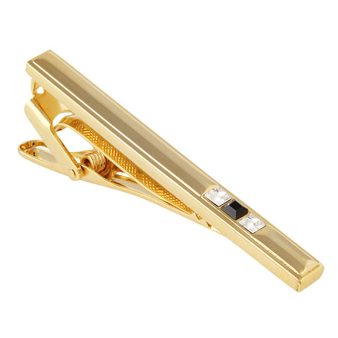 Peluche The Bling Bar - Golden Tie Pin Brass, Crystal, White American Crystal, Black American Crystal