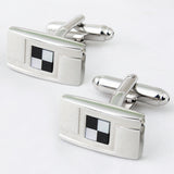 Checks - MOP and Oynx - Cufflinks and Tie Pin Set - Peluche.in